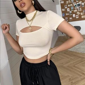 Crop top with cutout